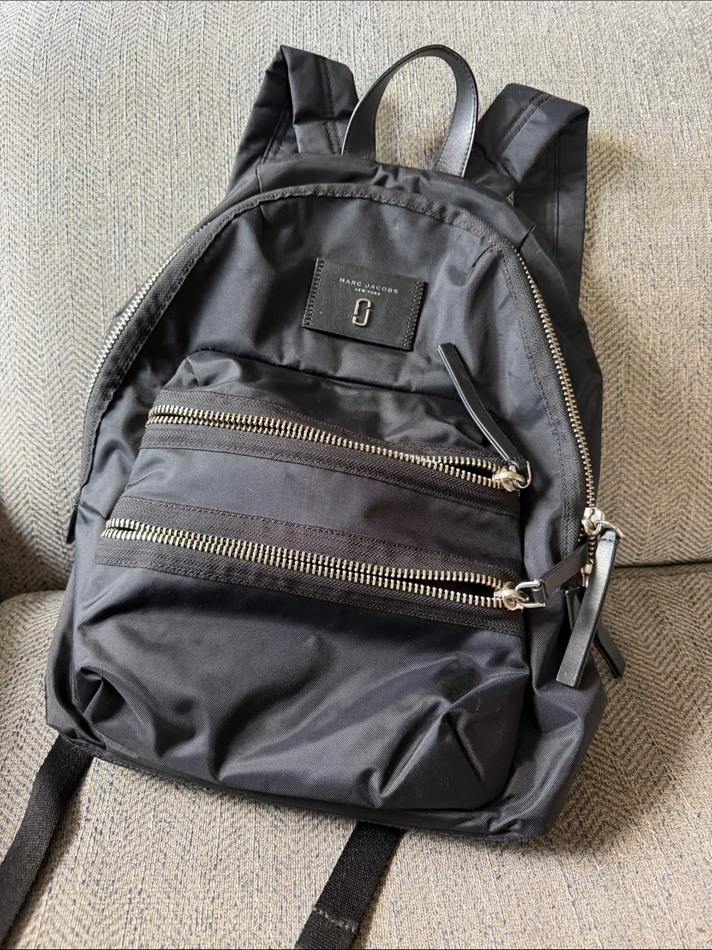 Marc Jacobs Black Nylon Biker Backpack